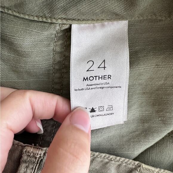 NWT Mother Shaker Crop Short In Army Green 24 - Picture 4 of 8